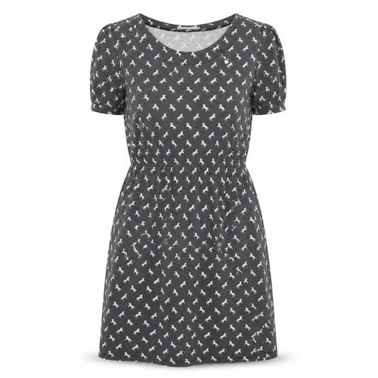 Louche Womens Grey Animal Print  A-Line  Size 14