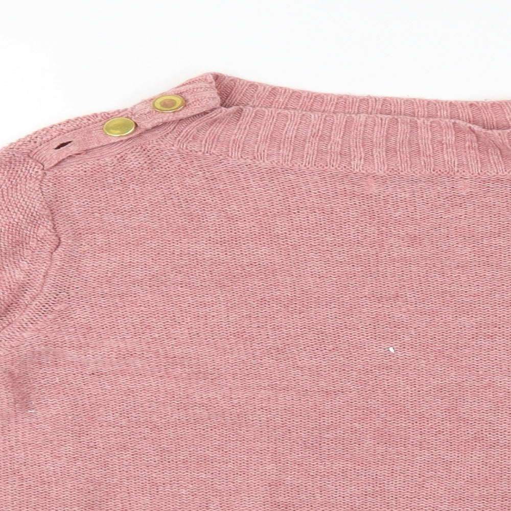 Womens UK Size 14 M&S Pink Pullover Jumper