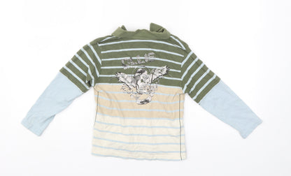 Ollie Boys Multicoloured Striped  Basic Polo Size 4 Years