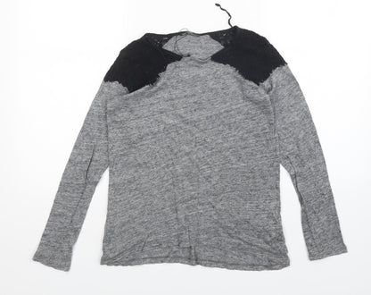 Womens UK Size M Zara Grey Basic T-Shirt