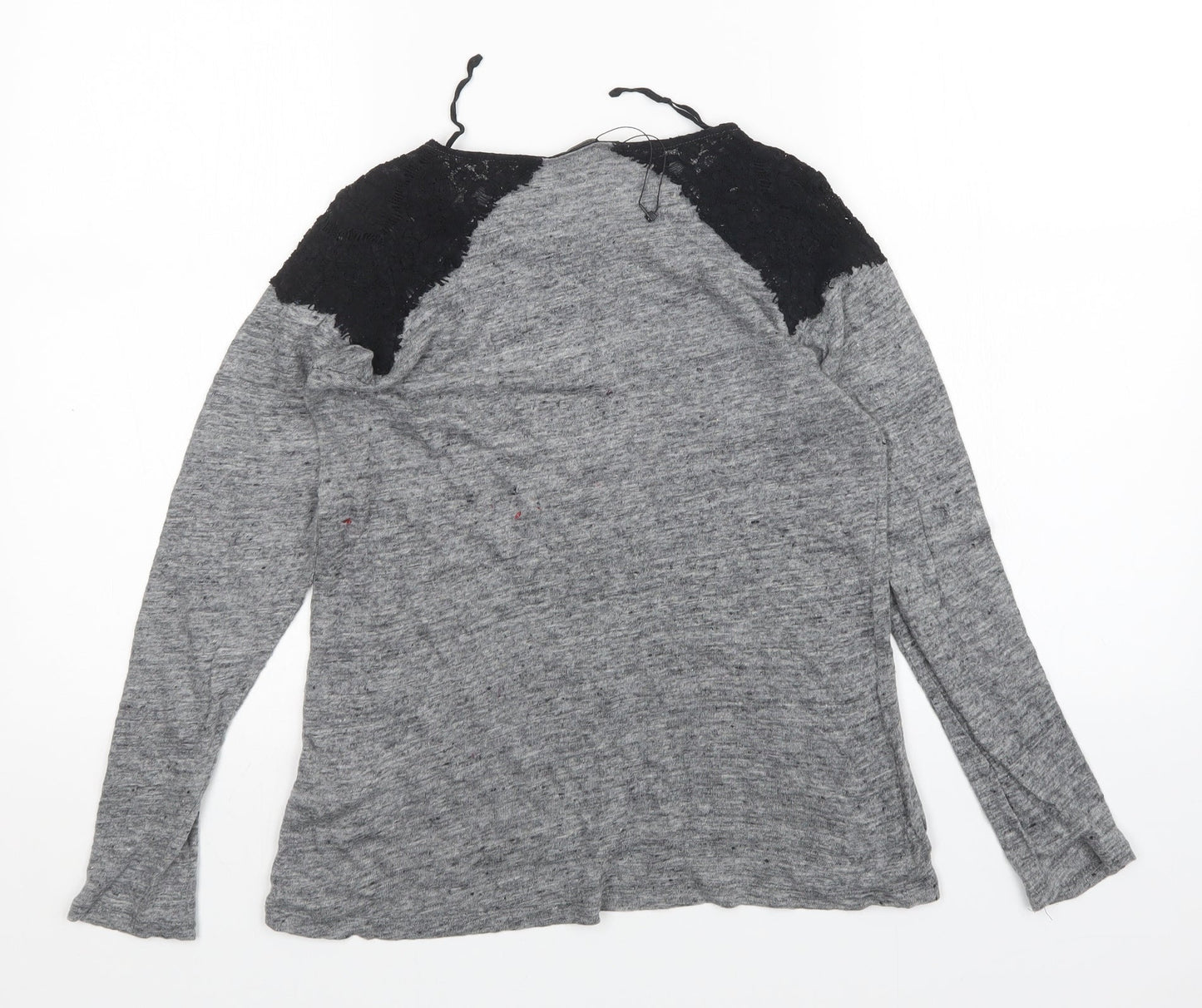 Womens UK Size M Zara Grey Basic T-Shirt