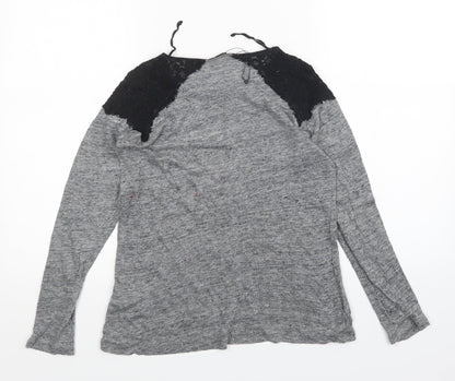 Womens UK Size M Zara Grey Basic T-Shirt