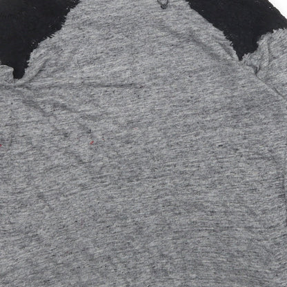 Womens UK Size M Zara Grey Basic T-Shirt