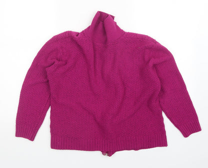 Womens UK Size L fashion Alert Pink Full Zip Jumper