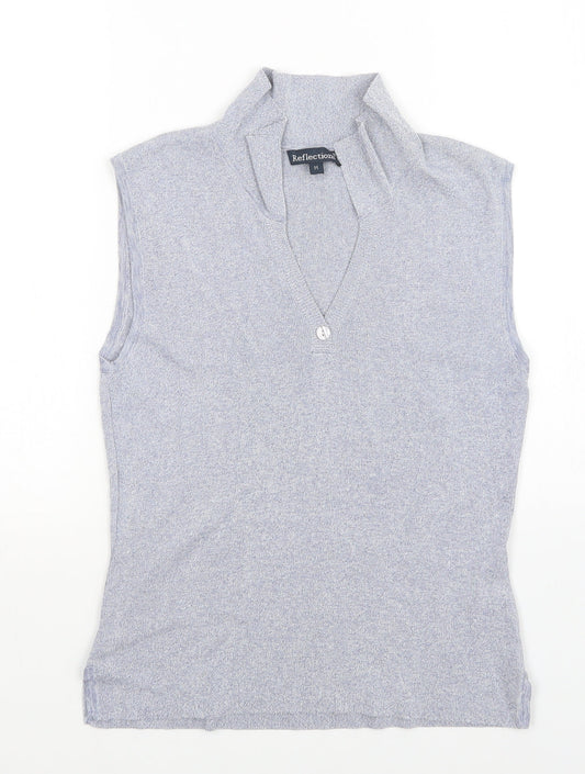 Reflection Womens Blue   Vest Jumper Size M