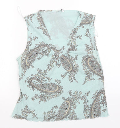 Womens UK Size 14 Editions Green Basic Tank