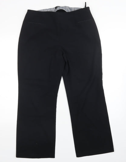 Womens UK Size 14 M&S Regular Fit  Black Trousers
