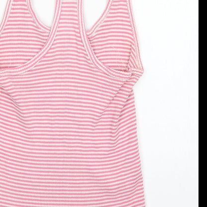 Womens UK Size 10 Preworn Pink Basic Tank