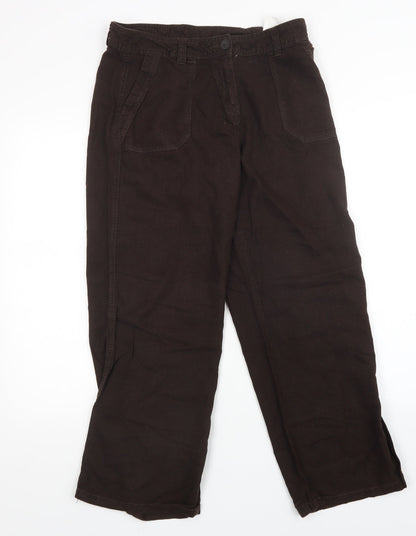 Womens UK Size 14 M&S Regular Fit  Brown Trousers
