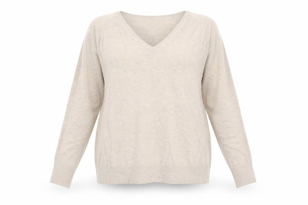 Womens UK Size M Sfera Beige Pullover Jumper