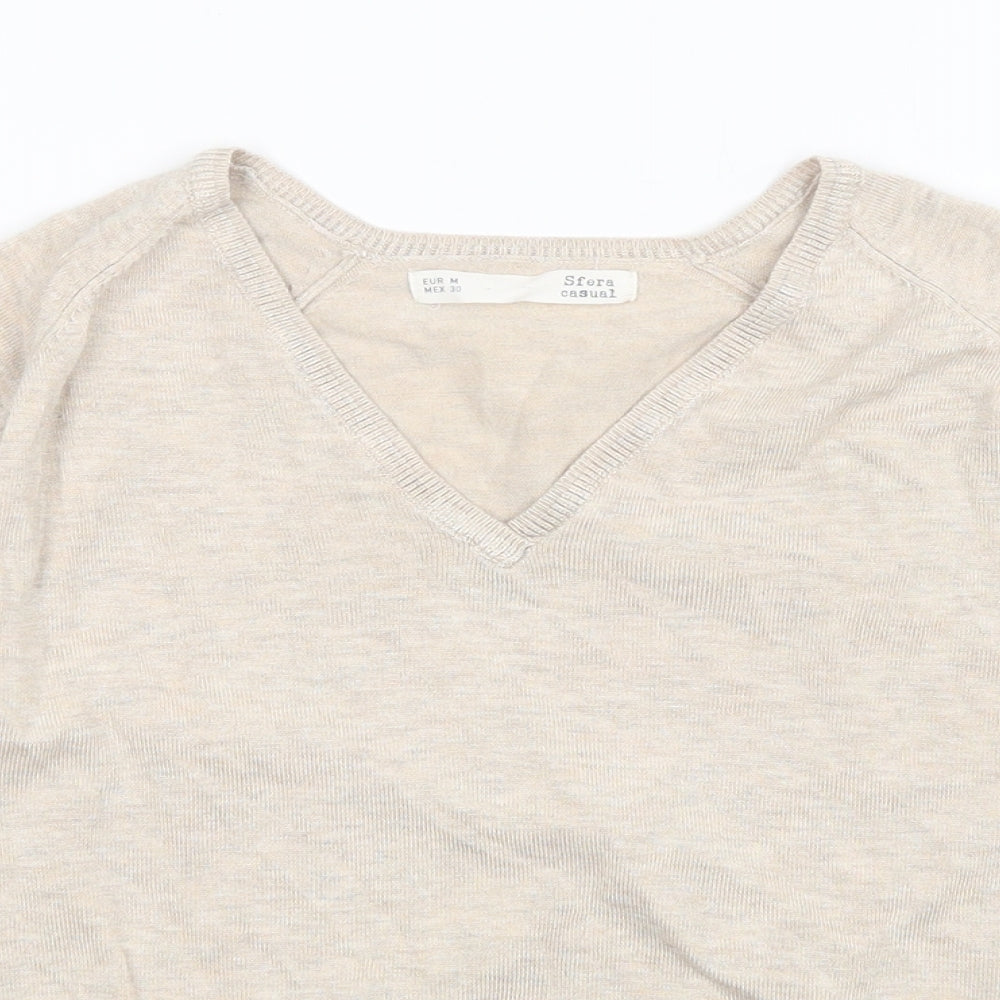 Womens UK Size M Sfera Beige Pullover Jumper