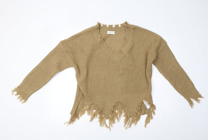 Apricot Womens Brown  Knit Pullover Jumper Size 12
