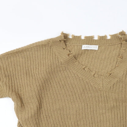 Apricot Womens Brown  Knit Pullover Jumper Size 12