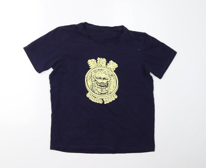 Preworn Mens Blue    T-Shirt Size S  - Smile More