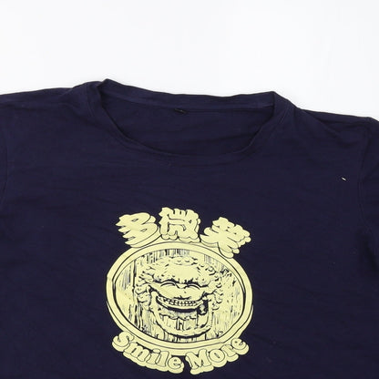 Preworn Mens Blue    T-Shirt Size S  - Smile More