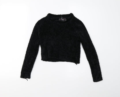 YD Girls Black   Pullover Jumper Size 7-8 Years