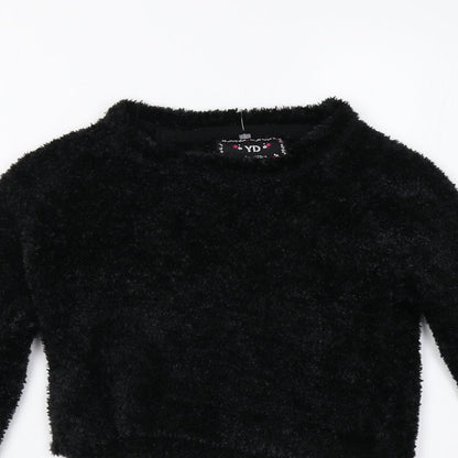 YD Girls Black   Pullover Jumper Size 7-8 Years