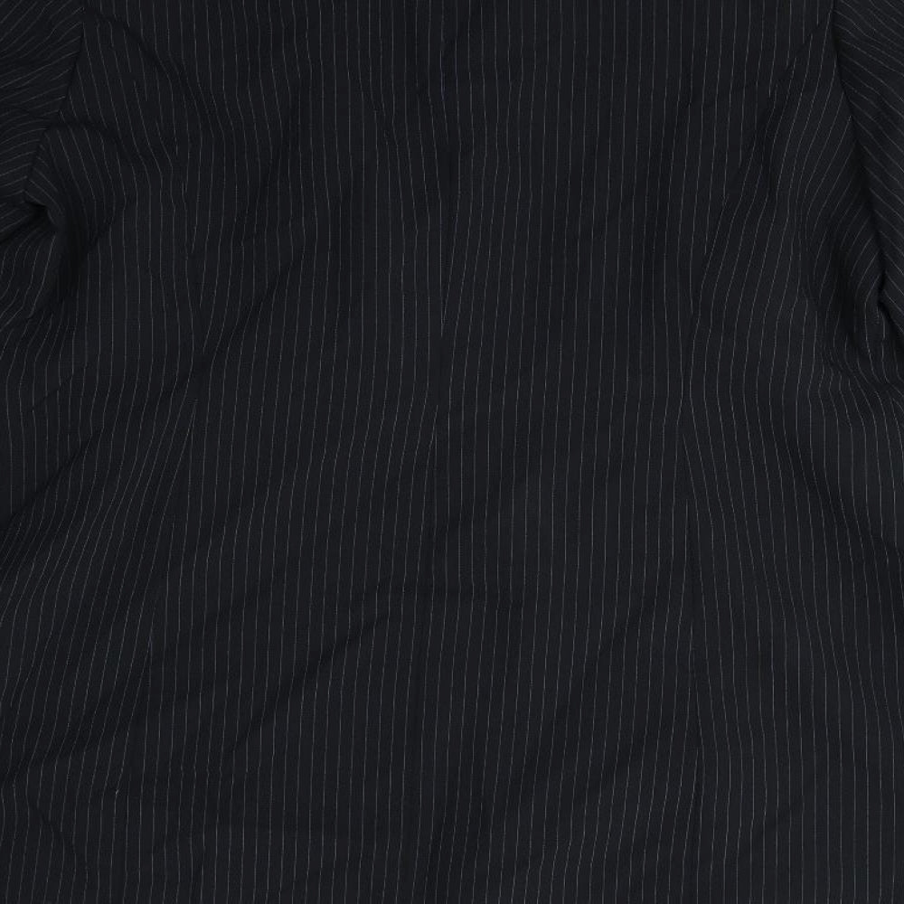 Soon Womens Blue Striped  Jacket Suit Jacket Size 18