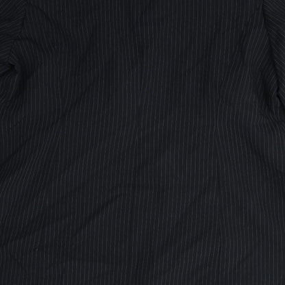 Soon Womens Blue Striped  Jacket Suit Jacket Size 18