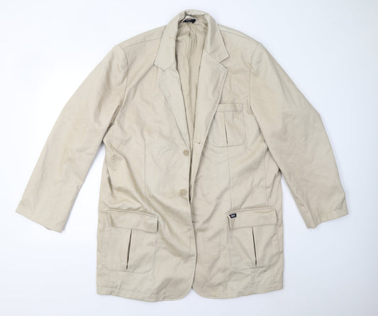 Mens UK Size 46 Cotton Traders Beige Overcoat