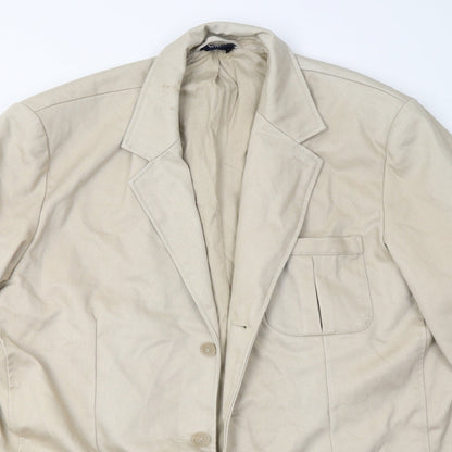 Mens UK Size 46 Cotton Traders Beige Overcoat