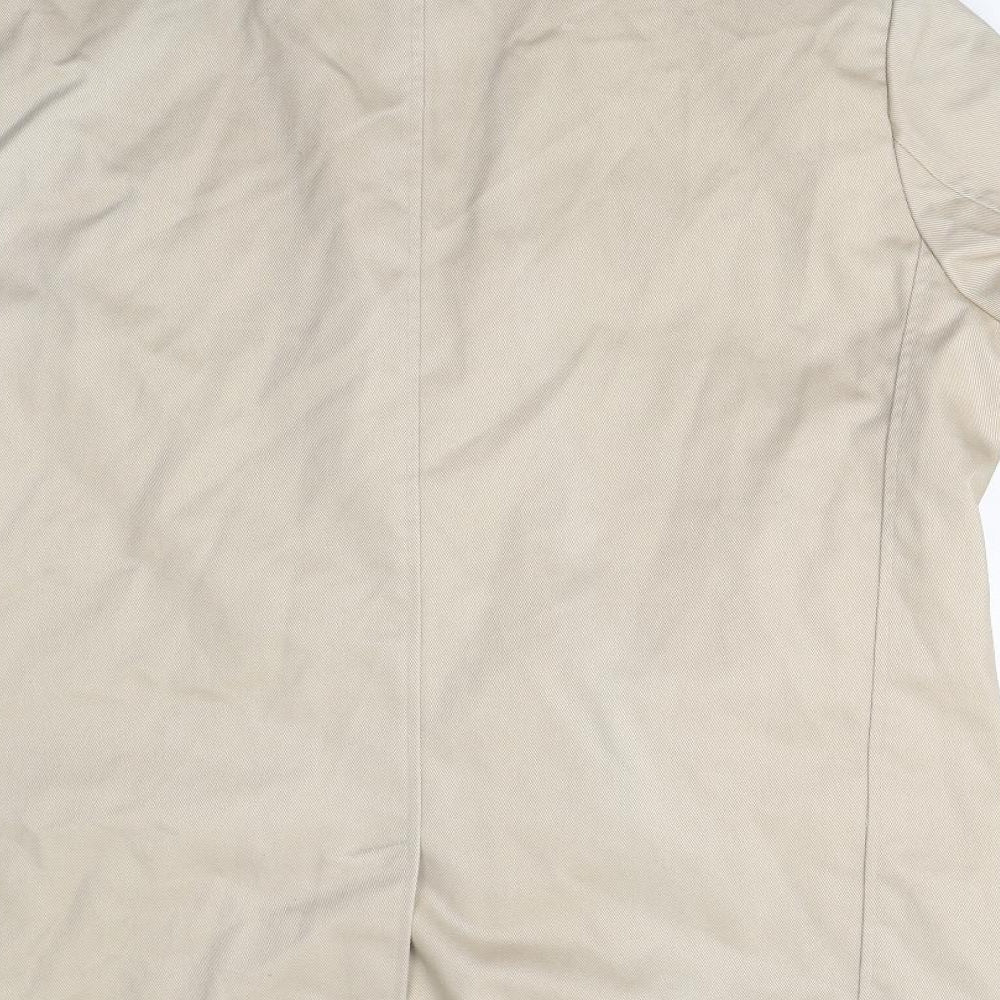 Mens UK Size 46 Cotton Traders Beige Overcoat