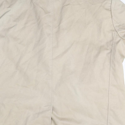 Mens UK Size 46 Cotton Traders Beige Overcoat