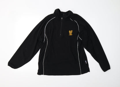 Sportswear International Womens Black  Fleece Henley Jumper Size 6