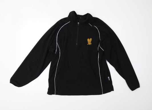 Sportswear International Womens Black  Fleece Henley Jumper Size 6