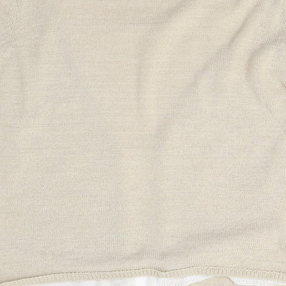 Mia Moda Womens Beige  Knit Pullover Jumper Size S