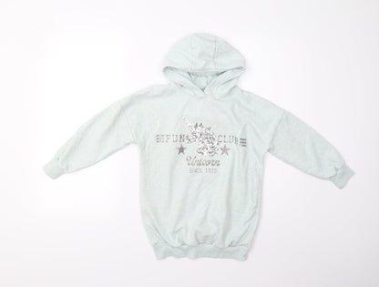F&F Girls Green   Pullover Hoodie Size 7-8 Years  - Unicorn