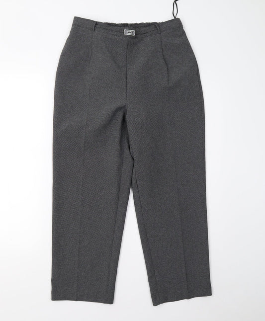BM Collection Womens Grey   Trousers  Size 12 L25 in