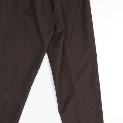 Womens UK Size 18 Preworn Regular Fit  Brown Trousers