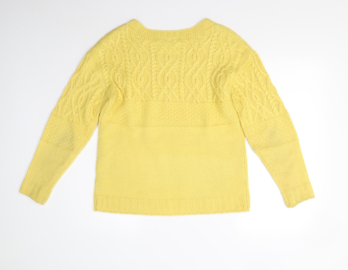 Dorothy Perkins Womens Yellow  Knit Pullover Jumper Size 12