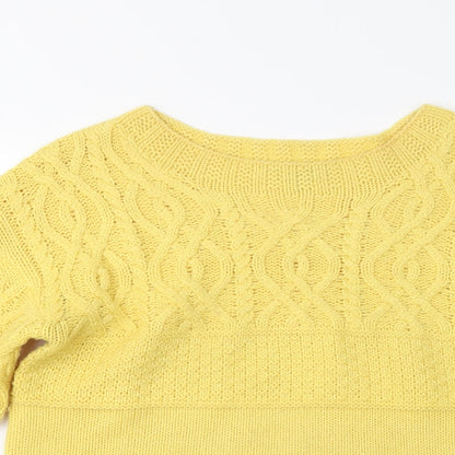Dorothy Perkins Womens Yellow  Knit Pullover Jumper Size 12