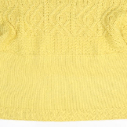 Dorothy Perkins Womens Yellow  Knit Pullover Jumper Size 12