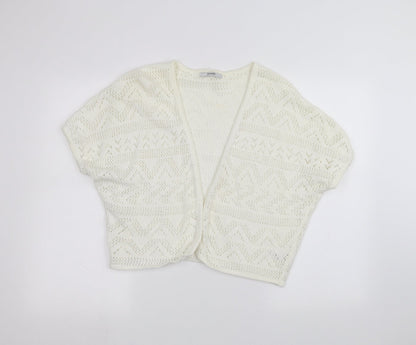 George Womens White   Cardigan Jumper Size 12