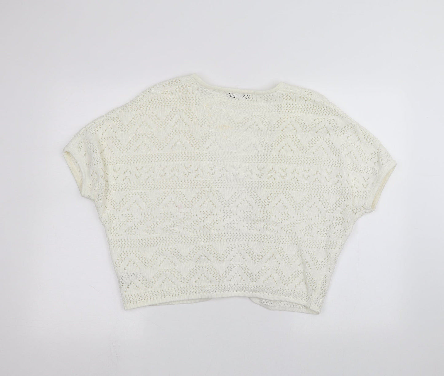 George Womens White   Cardigan Jumper Size 12