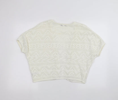 George Womens White   Cardigan Jumper Size 12