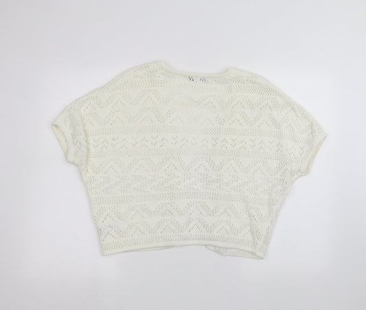 George Womens White   Cardigan Jumper Size 12