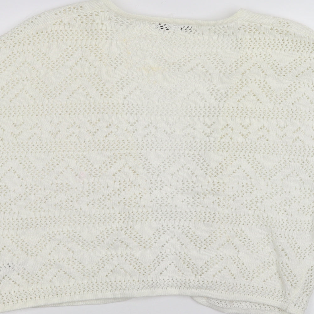 George Womens White   Cardigan Jumper Size 12