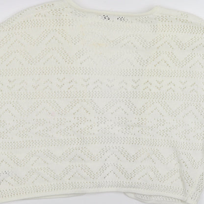 George Womens White   Cardigan Jumper Size 12