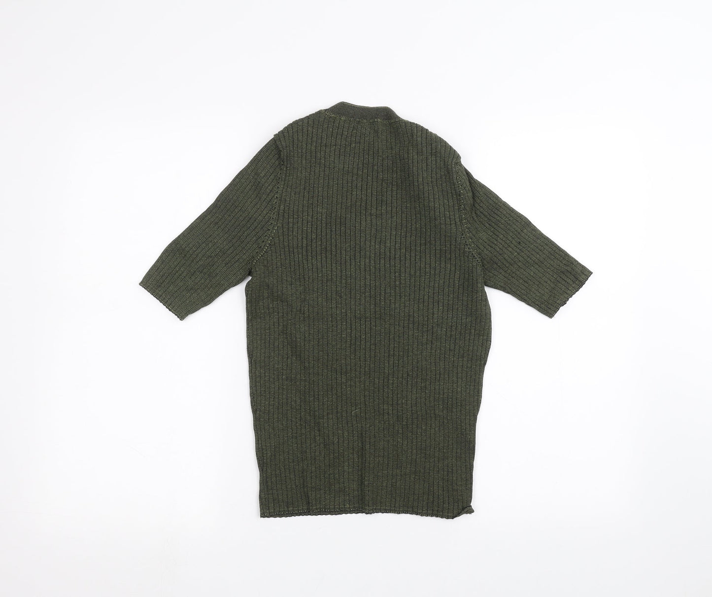 Womens UK Size 14 River Island Green Basic T-Shirt