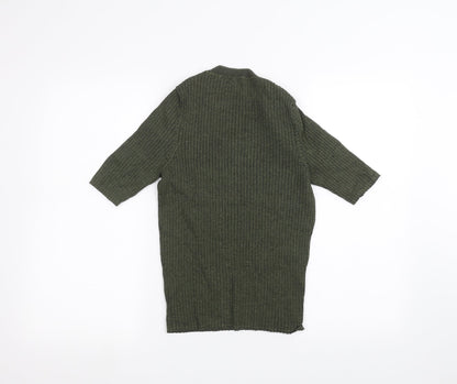 Womens UK Size 14 River Island Green Basic T-Shirt