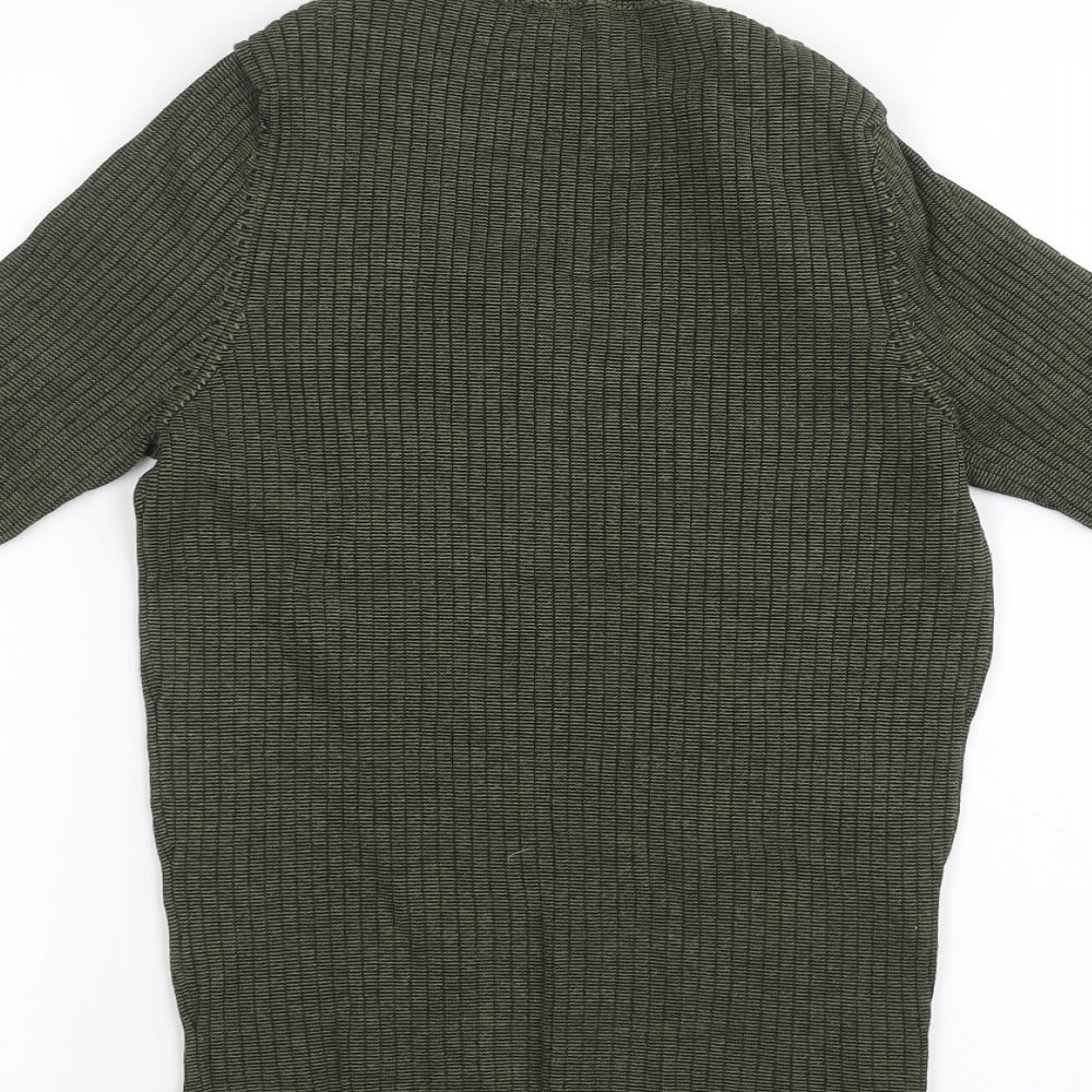 Womens UK Size 14 River Island Green Basic T-Shirt