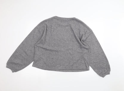 Womens UK Size L New Look Grey Pullover Jumper