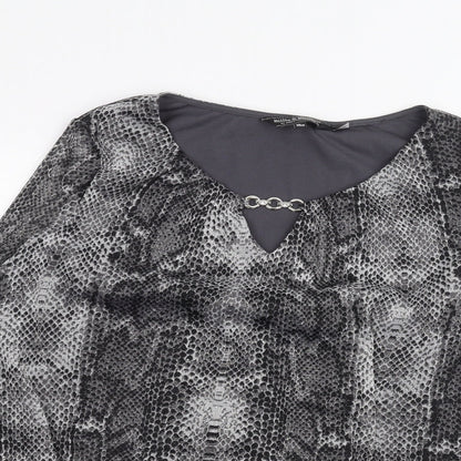 Womens UK Size 16 Dorothy Perkins Grey Basic T-Shirt