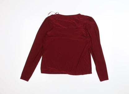 Womens UK Size 14 Select Red Basic T-Shirt