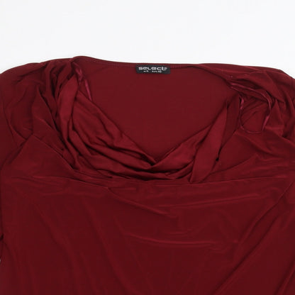 Womens UK Size 14 Select Red Basic T-Shirt