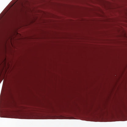 Womens UK Size 14 Select Red Basic T-Shirt